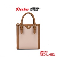Bata Red Label Fashion Handbag With Cross body Strap Elegant Design For Women Amrina Model Brown 904