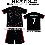 [ Free nama nomor punggung ] jersey futsal dewasa/ baju olahraga