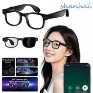 SHANHAI AI Smart Glasses, Anti-Blue Light 2 in 1 Smart AI Glasses, Augmented Reality HD Photo Video 