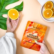 DeBelle BioCellulose Face Sheet Mask - Repair &amp; Nourishing | Vitamin C Essence, Liquorice Root Extract &amp; Calendula Extract | Tone, Balance &amp; Restore Skin, Pack of 1 Sheet Mask, 25ml