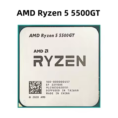 Ryzen 5 5500GT processor 3.6 GHz 6-Core 12-Thread Up to 4.4 GHz Zen 3 65W AM4 CPU DDR4-3200 MT/s Ryz