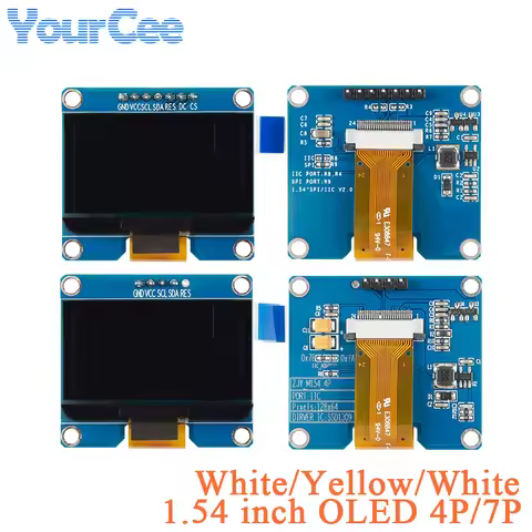 1.54" 1.54 inch OLED Screen LCD LED Display Board Module SSD1309 SPI/IIC 128*64 128X64