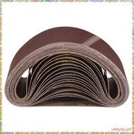[L U T I] 18 Pack Sanding Belts 3X21 Inches(75X533mm) Aluminum Oxide Sanding Belt (3 Each of 60 80 1