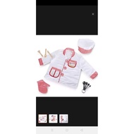 chef costume for girls .with toys ,fit 3-6yrs old