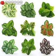 KENTON Green Potted Plants, Tropical Plant Begonia Leaf Plants Artificial Green Plant Leaves, Bonsai