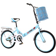 Foldable Bicycle Women's Ultra-Light Portable Mini Walking for Work Male 16-Inch 20-Inch Student Bicycle Ordinary Cycling
