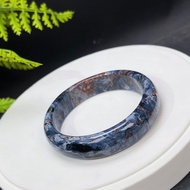 納米比亞彼得石手鐲56MM 流淌閃電紋多彩隼眼石手環 氣質自信解壓