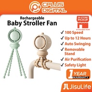 JISULIFE Baby Stroller Fan Life2S / Life2 / FA24 5000mAh Portable Detachable Auto-Oscillating