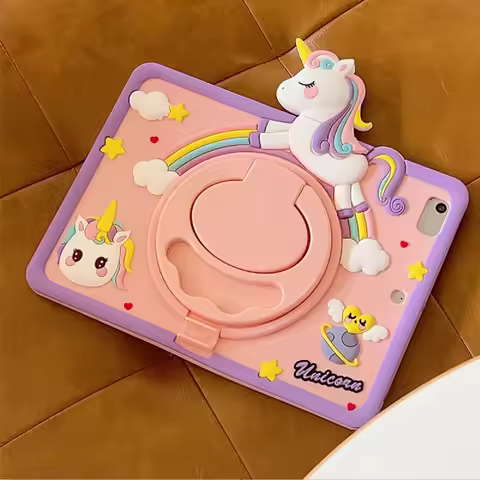 Kids Cover Case for Honor Pad X8A X9 11inch Coque Cartoon Unicorn Rotation Handle Stand Case for Hon