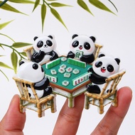 2026 New Style Cute Cartoon Panda Flower Refrigerator Sticker Decorative Tile Sticker Creative Sichu