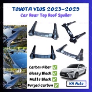 Toyota Vios Ac100 2023-2025 Rear Top Roof Spoiler Carbon Fiber Glossy Black Accessories KH Auto