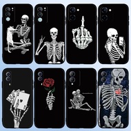 casing for Vivo V21E V25 V27 V27E V27Pro V29E V29 V40 Pro Lite Cover DM-10 Skeleton Pattern Soft Cas