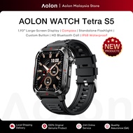 Aolon Tetra S5 Smart Watch Man 1.93" Large-Screen Display Compass Standalone Flashlight Running Pace