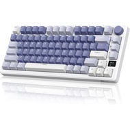 RK ROYAL KLUDGE M75 Mechanical Keyboard with OLED Smart Display and Volume Knob, 2.4G/USB-C/BT Gaske