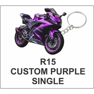 R15 PURPLE 2D KEYCHAIN YAMAHO
