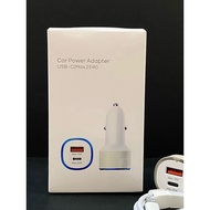 PD 25W Car Charger & Usb Fast charger With Iphone PD Cable