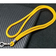 Yellow 4mm Thickness Nylon String Amulet Necklace L75cm.