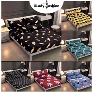 QLADY_ #2 Premium Quality Bedsheet 4in1 King Queen/2in1 Single Cotton Fitted Bedsheet Set Cadar Geta