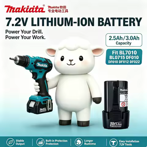 3000mAh | 7.2V Li-ion Battery Multi Protection For Makita 7.2 Series Electric Dri Fit Makita BL7010 