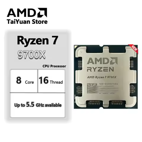 AMD Ryzen 7 9700X New Processor 5.5GHz 8-Core 16-Thread 40MB Game Cache 4NM TDP 65W Socket AM5 Gamin