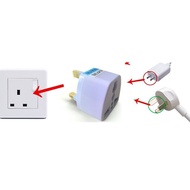 2 Pin / 3 Pin Conversion Plug Universal Adapter EU/UK Socket Adapter Plug