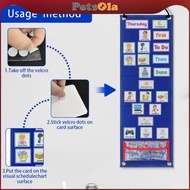 [PETSOLA] Behavioral Charts Weekly Progress Chart Routine Cards Sturdy Reusable Routine Chart Home C