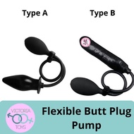 Flexible Anal Plug Pump Alat Bantu Pijat Terapi Pria / Wanita