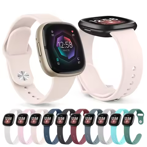 Soft Silicone Strap For Fitbit Versa 4/Versa 3/Versa 2/Versa 1 Band Watchband Bracelet For Fitbit Ve