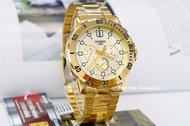 Montres Company 香港註冊公司 (33年老店) 卡西歐 CASIO Standard 情侶裝 情侶錶 金色不鏽鋼錶帶 金色 MTP-VD300 MTP-VD300G MTP-VD300G