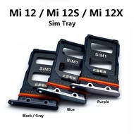 XM Mi 12 / Mi 12X / Mi 12s  SimTray Sim Tray Card Holder SimCard Slot For Replacement Mi12 Mi12S Mi1