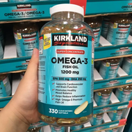 Exp:04/2027 Kirkland Fish Oil OMEGA-3 fish oil 1200mg 330 Softgels น้ำมันปลา น้ำมันปลาโอเมก้า3 1200ม