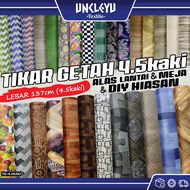 Tikar Getah 4.5 Kaki Alas Lantai & Meja/DIY-Hiasan/Lebar 137cm(4.5kaki)/0.30mm Tebal/TG-4.5KAKI