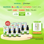 Combo of 6 bottles of WelKids ADEK supplemented with D3K2 combined with Vitamin A and E to help impr
