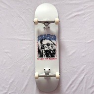 Erased “You Can’t Stop Progress White” 8.0” x 31.4” / 8.25” x 31.5” Custom Skateboard Complete