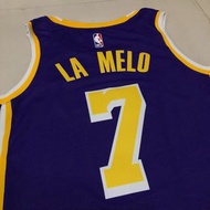 NBA Lakers Carmelo Anthony #7 custom ID Nike swingman authentic au basketball Jersey 球衣 波衫