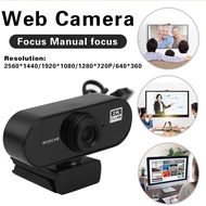 HD 2K USB Computer Webcam, Conference Live Webcam, Autofocus with Microphone