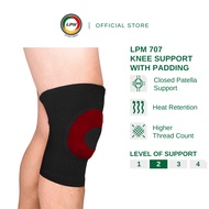 LPM Knee Guard 707 Padded Knee Support for Knee Protection &amp; Knee Pain Relief Nylon Guard Lutut Blood Flow