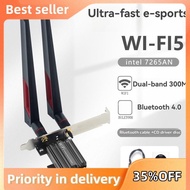AC300M WiFi5 7265AN Dual Band 2.4G/5GHz for PCI-E Wireless Network Card with Bluetooth 4.0 10DB Ante