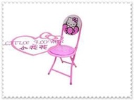 ♥小花花日本精品♥ Hello Kitty 折疊椅 折疊椅子 鋼管椅 圓型兒童鐵管椅 粉色趴姿出清