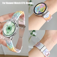 20/22mm Strap For Huawei Watch GT6 pro/GT5/4 46mm GT3/2 42mm Rainbow Color Resin Bracelet For Samsun