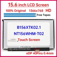 15.6 Inch HD Laptop LCD Touch Screen B156XTK02.1 NT156WHM-T02 NT156WHM T02 Display Matrix Panel Repl