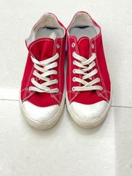 [8成新］MUJI 紅色帆布鞋 24.5cm #24吃土季