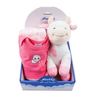 [Ready Stock] ANAKKU Newborn Baby Hamper Gift Set Girl (Pink-3pcs)