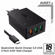 Charger Aukey QC 3.0 42W 2 Port / Charger Aukey Qualcomm Quick Charger