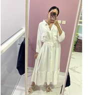 ← NABO - Asnagal Long Dress White / Black / dot Cool Product