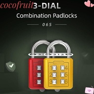 COCOFRUIT 6 Digit Button Password Lock Metal Combination Lock Travel Luggage Padlock