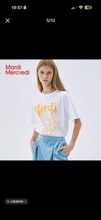 Mardi Mercredi 白色印花短袖上衣