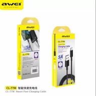 CL-77M CL-77T AWEI FAST 5A CHARGING CABLE MICRO TYPE C