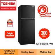 Toshiba 2 Doors Inverter Fridge Refrigerator Peti Ais ( 300L ) GR-RT313WE-PMY / GR-RT310WE-PMY