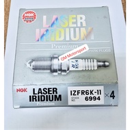 LASER IRIDIUM SPARK PLUG IZFR6K11 for HONDA ACCORD CIVIC CR-V ODYSSEY STREAM (6994) [4PCS]